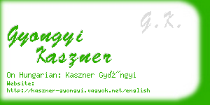 gyongyi kaszner business card